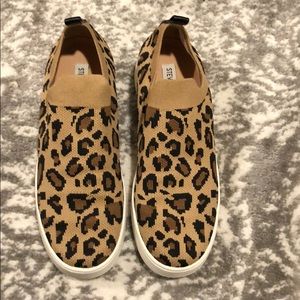 Steve Madden cheetah fabric sock shoe